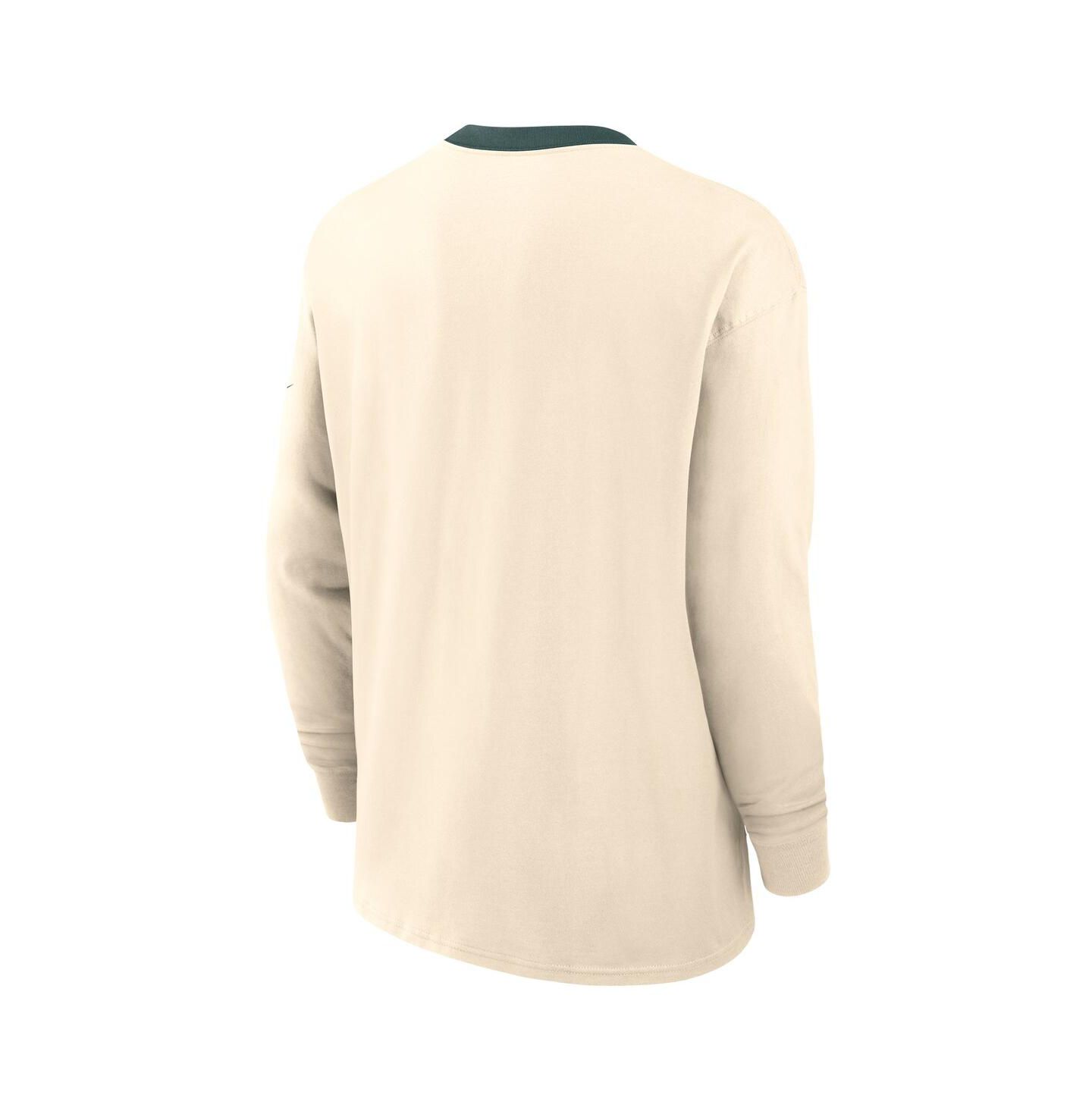 Мужская футболка Nike Natural Michigan State Spartans Athletic Prep Max90 Pocket Logo Long Sleeve — фото 3