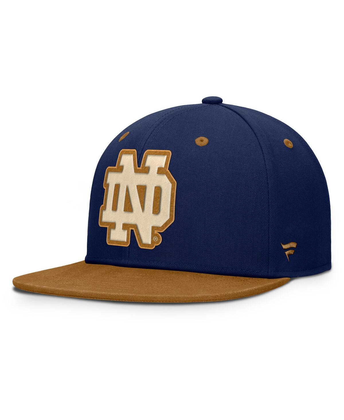 Men's Navy/Brown Notre Dame Fighting Irish Noboa Fitted Hat - Navy, Brown