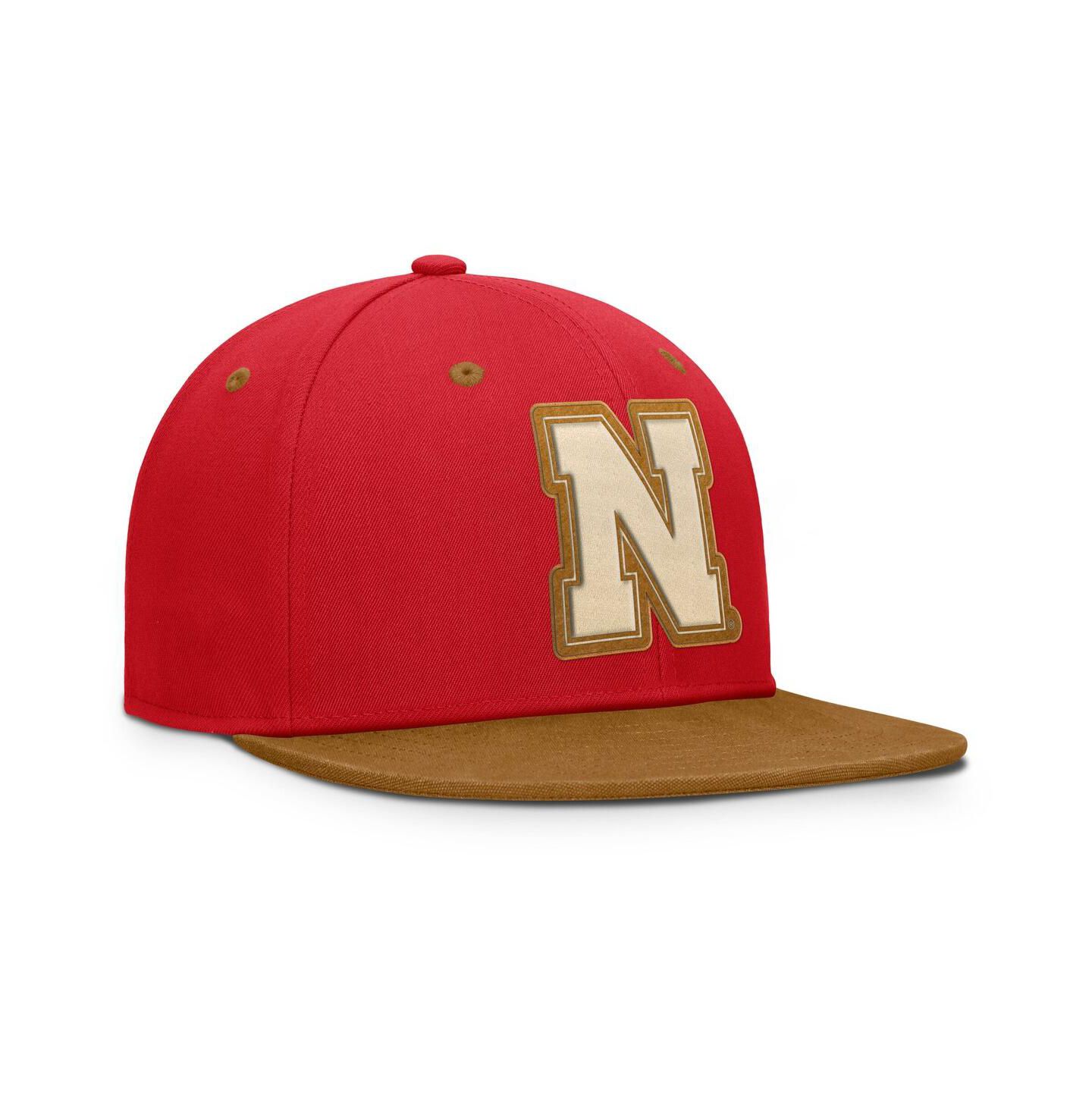 Мужская кепка Fanatics Scarlet/Brown Nebraska Huskers Noboa Fitted Hat — фото 3