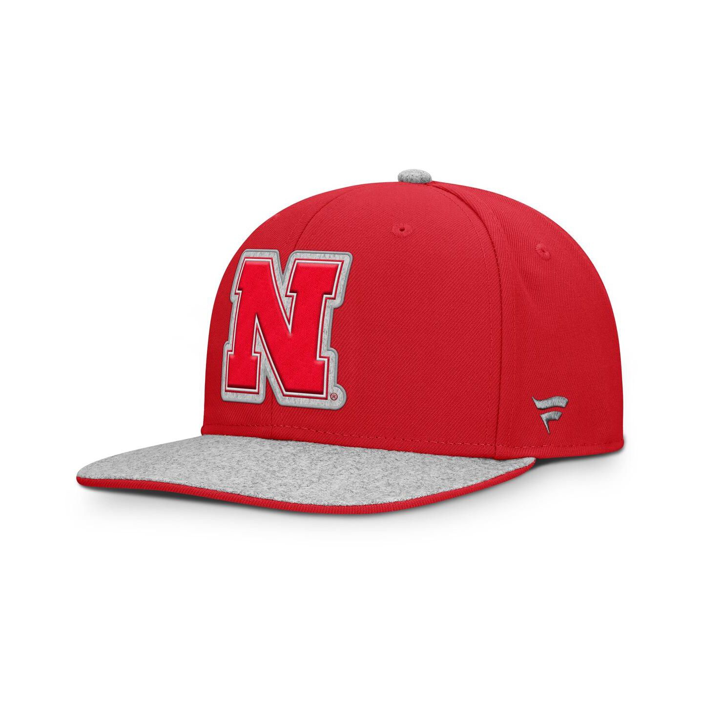 Мужская кепка Fanatics Scarlet Nebraska Huskers Loden Snapback Hat — фото 1