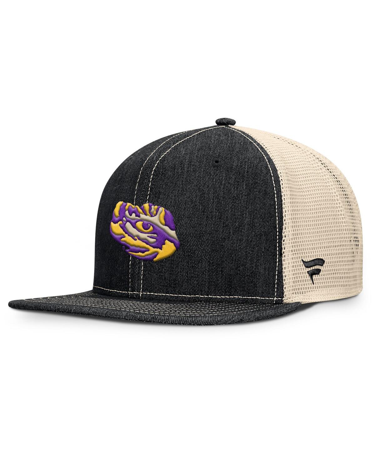 Fanatics Men's Black/natural Lsu Tigers Legend Trucker Snapback Hat In Multi