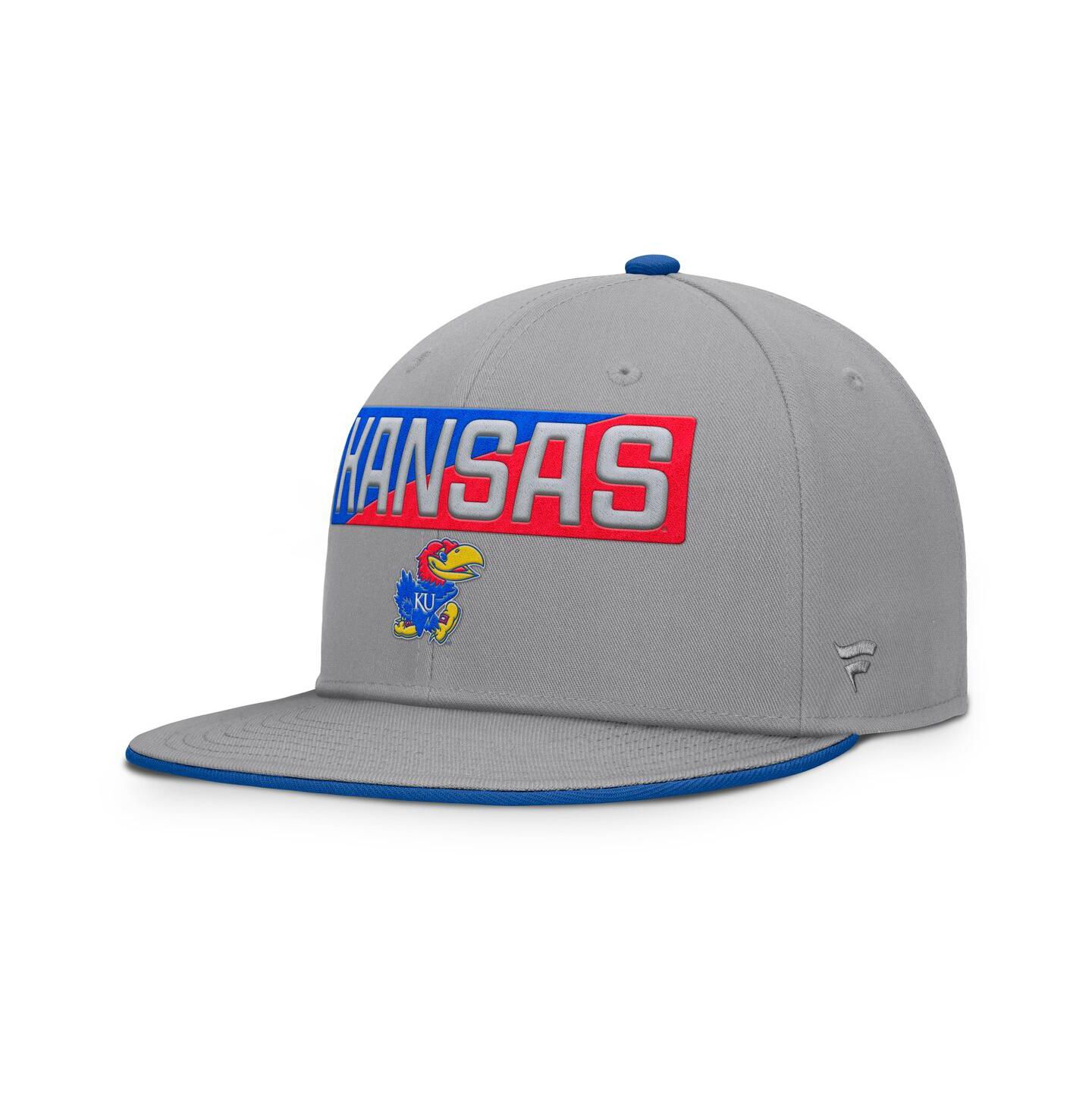 Мужские головные уборы Fanatics Gray Kansas Jayhawks Duo Snapback Hat — фото 1