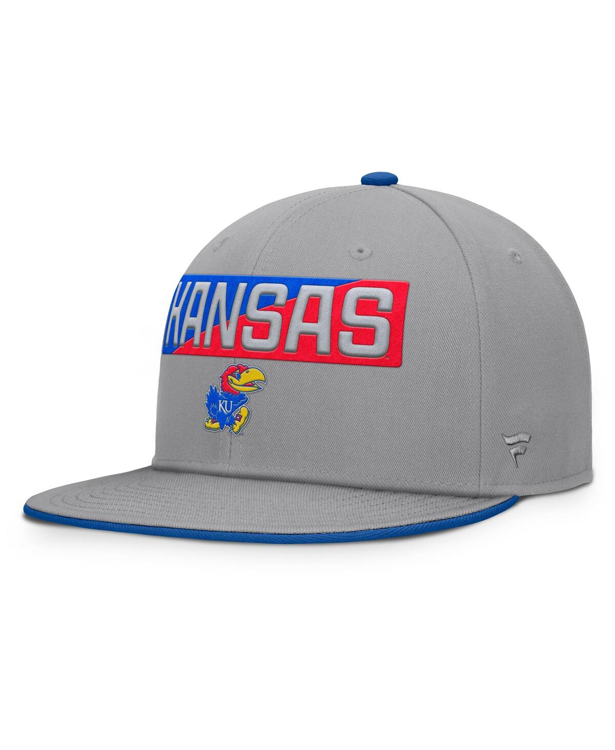Fanatics Men's Gray Kansas Jayhawks Duo Snapback Hat In Gray