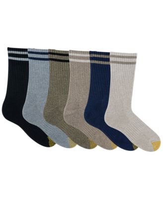 Gold Toe - Men's 6-Pack Kensington Reinforced Toe Short Crew Socks