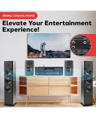 Wireless BT Streaming Home Theater Amplifier with CD/DVD Player, AM/FM Radio, HDMI/MP3/USB Reader (4000 Watt)