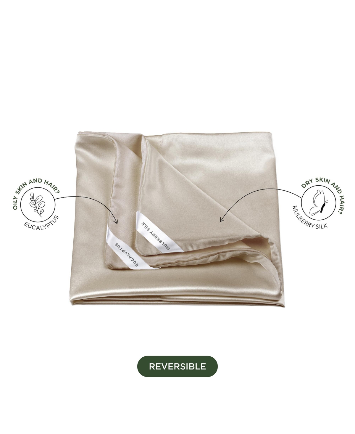 Night 22-Momme 100% Mulberry Silk and Eucalyptus DualSilk Pillowcase