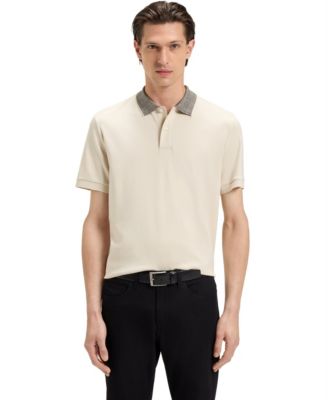 Hugo Boss - Men's Patterned Collar Pima-Cotton Polo