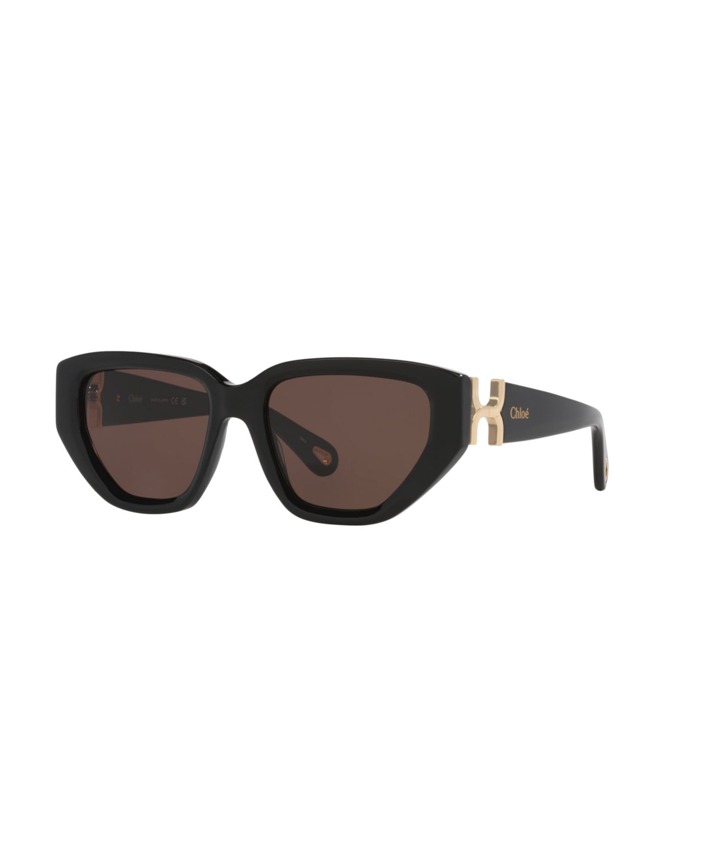 Женские солнцезащитные очки Chloe CH0235S 6N000529 «кошачий глаз», цвет: Чёрный — фото 1