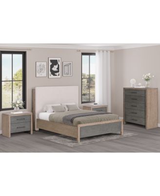 Portmore 3pc California King Set (Upholstered Bed, Chest & 2-Drawer Nightstand with soft close drawers), Created for Macy's