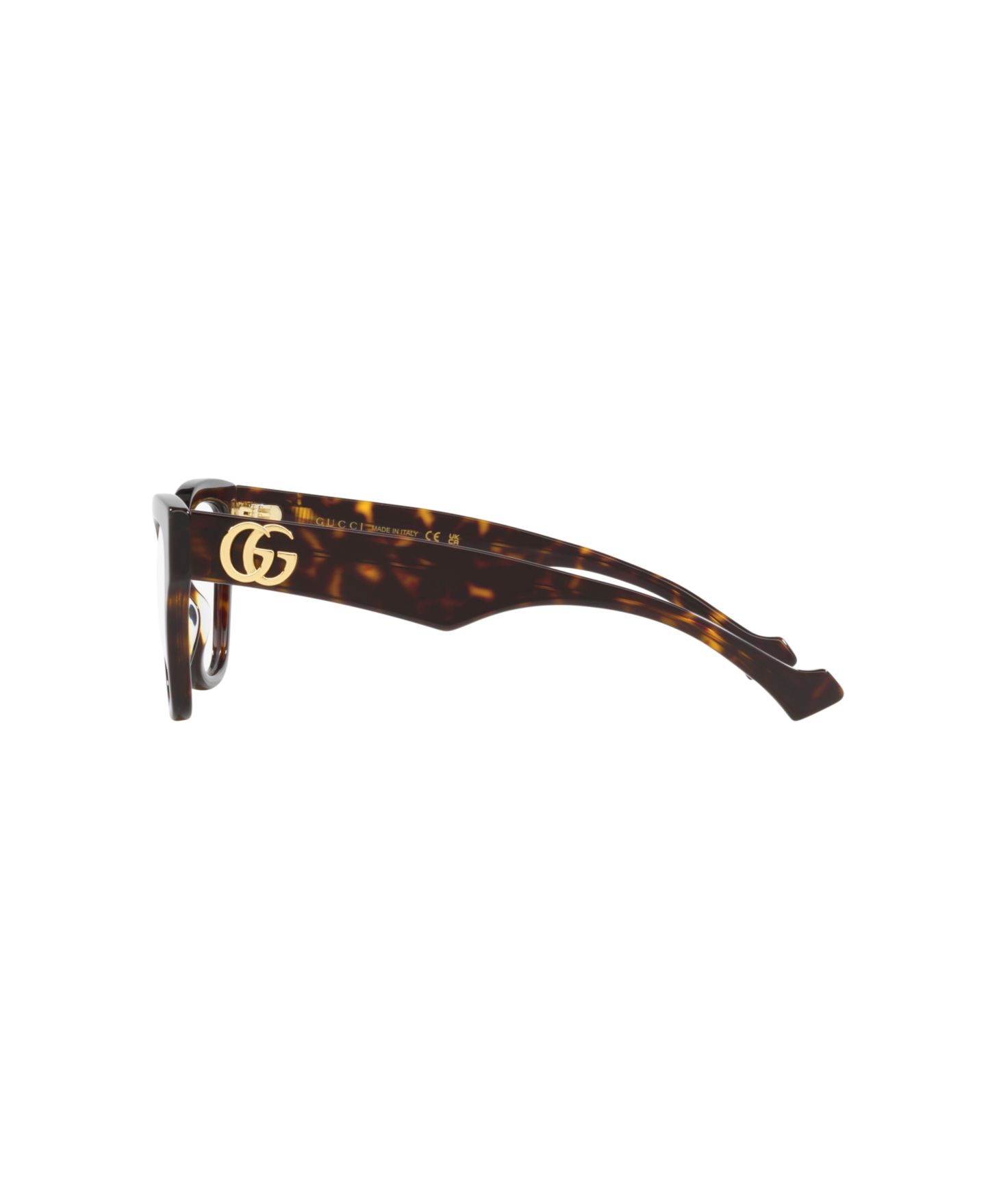 Женские очки Gucci Woman Round Plastic GG1424O Eyeglasses, цвет: Черепаховый блонд — фото 3