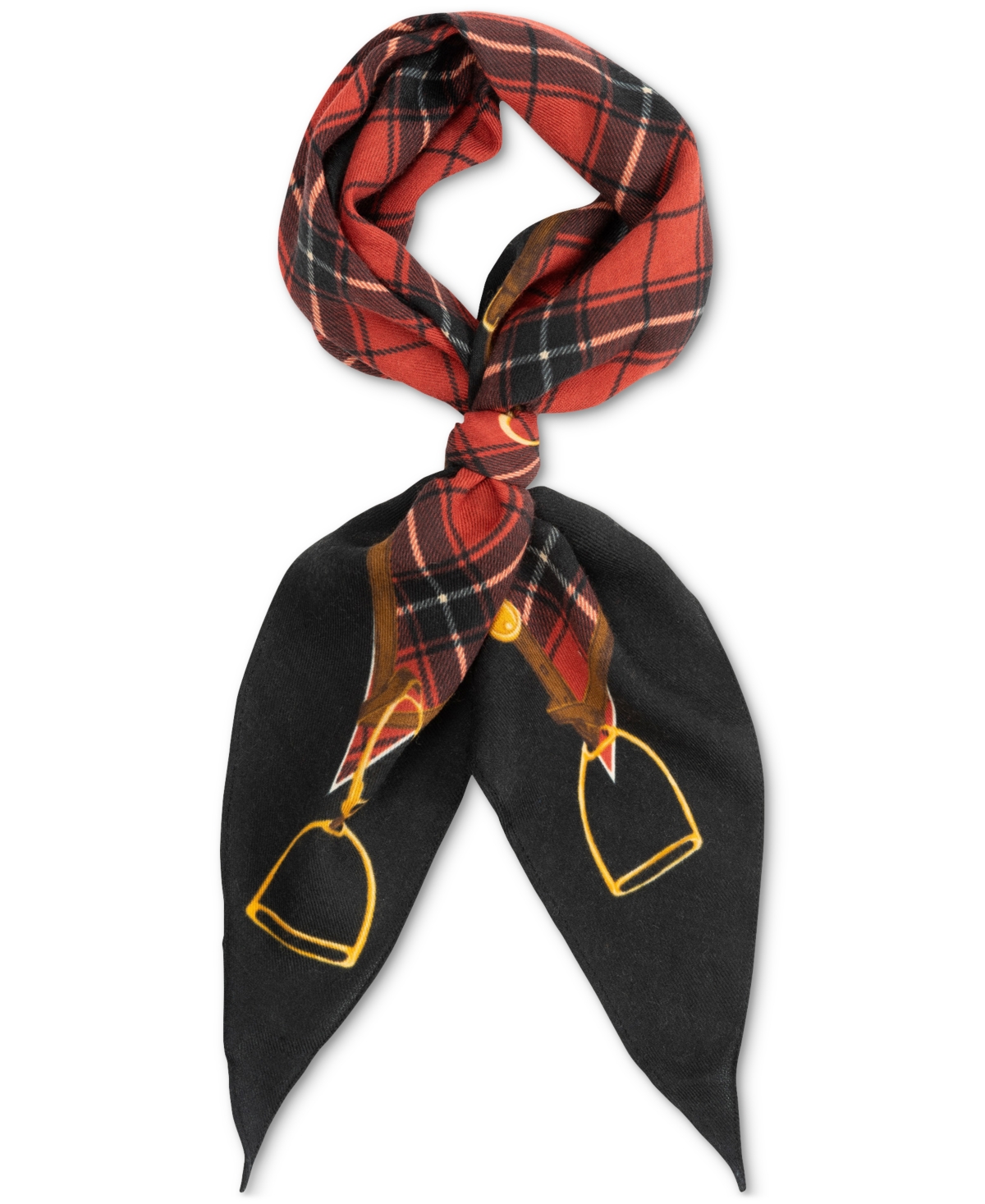 Lauren Ralph Lauren Plaid Belting Diamond Scarf