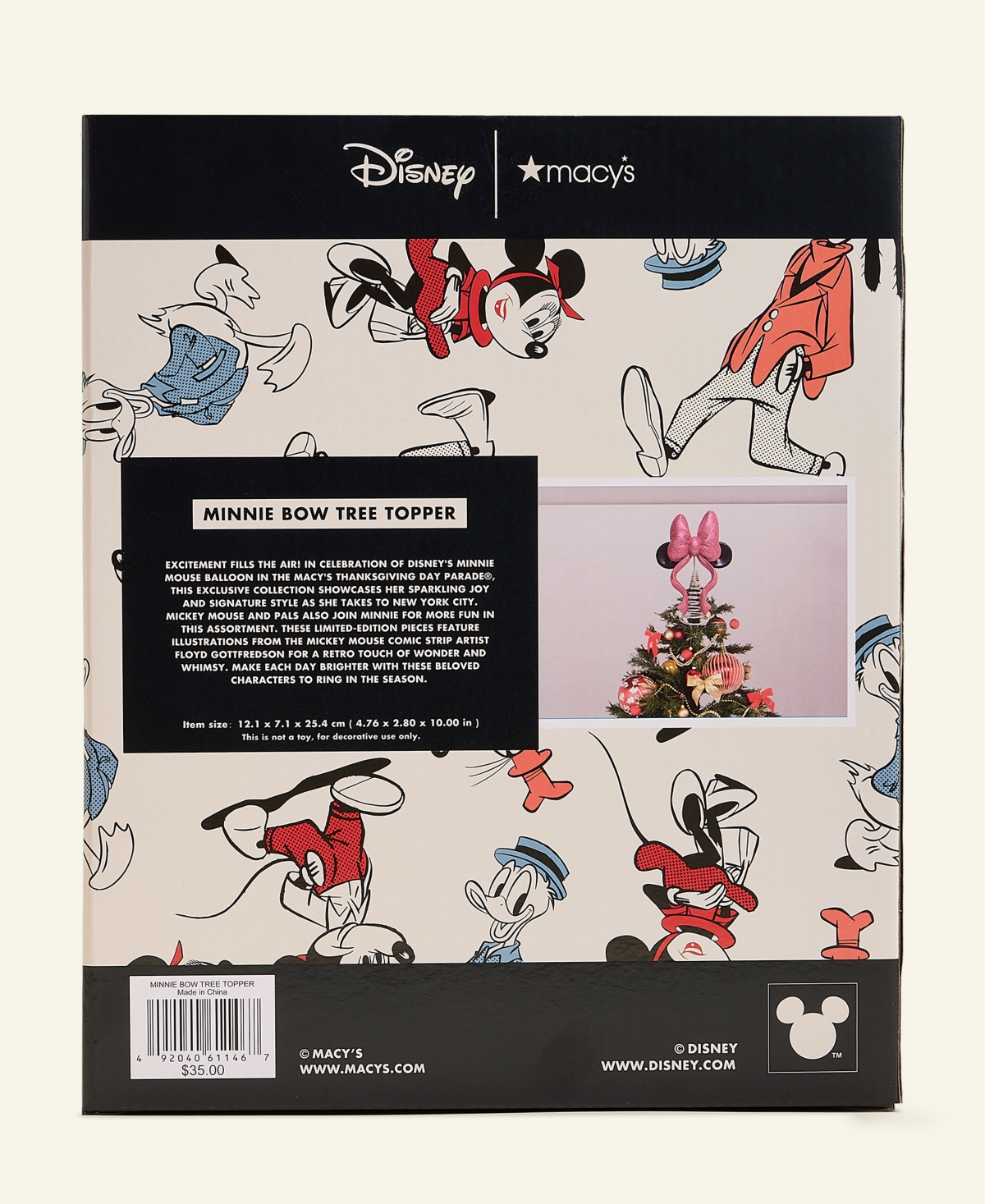 Disney | Macy's Minnie Mouse Bow Tree Topper, Macy's Exclusive