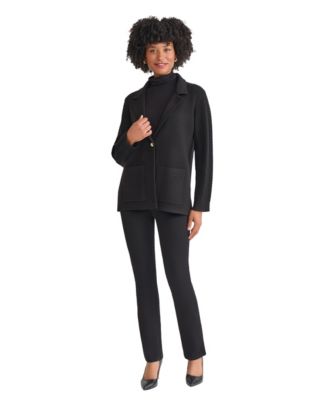 Petite Long Sleeve Knit Blazer Jacket