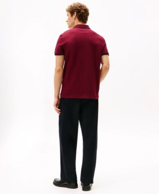 Men's Classic-Fit Seasonal Embroidered Crest Tipped Polo Shirt