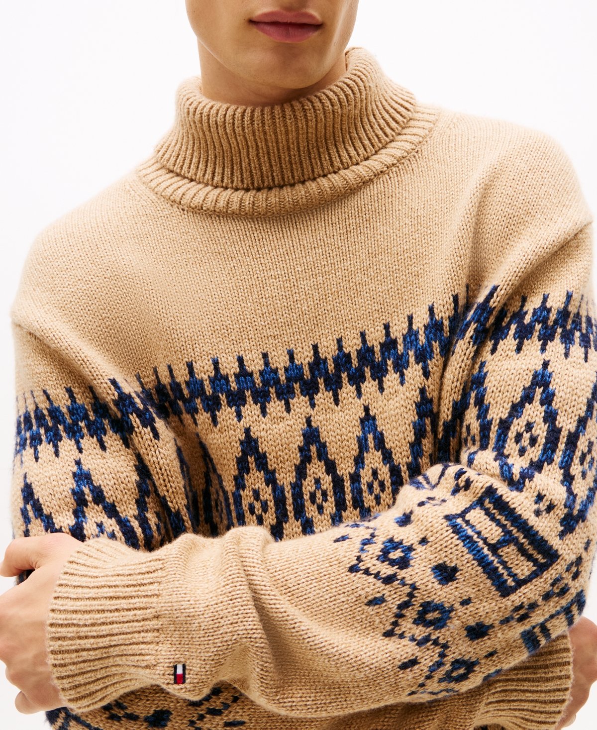 Tommy Hilfiger Men's Fair Isle Roll Neck Sweater