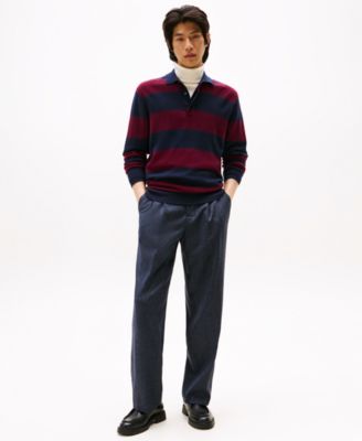 Men's Wool Cashmere Rugby Sweater Polo