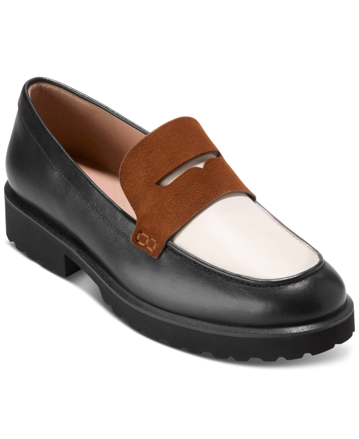 Women's Gwendolyn Penny Loafers - Black/Ivory/Tobacco