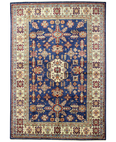 CLOSEOUT! Macy's Fine Rug Gallery, One of a Kind, Fine Kazak Joon Dark Blue 5' X 8' Hand-Knotted Rug