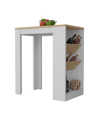 Compact Kitchen Island with Storage Drawer and Open Shelving for Extra Organization