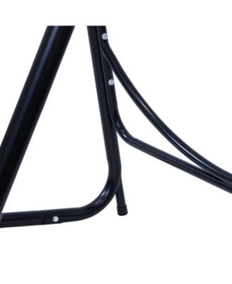 Indoor or Outdoor Hammock Chair with A-Frame Steel Stand - Anti-Tip Feet for Stability - Black