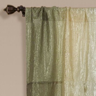 Ombre Crushed Satin Sheer Single Window Curtains & Valances - 50 in. W x 63 in. L Single Tie Up Shade