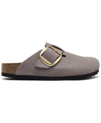 Women's Boston Big Buckle Nubuck Leather Clogs from Finish Line