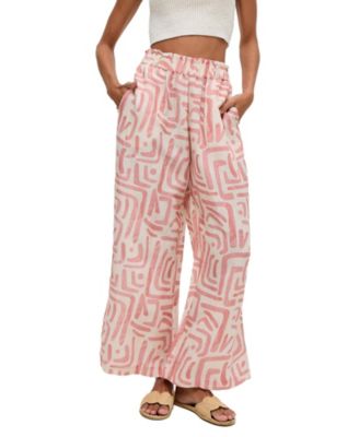 Women's Pop Front Tie Warhol Print Pants