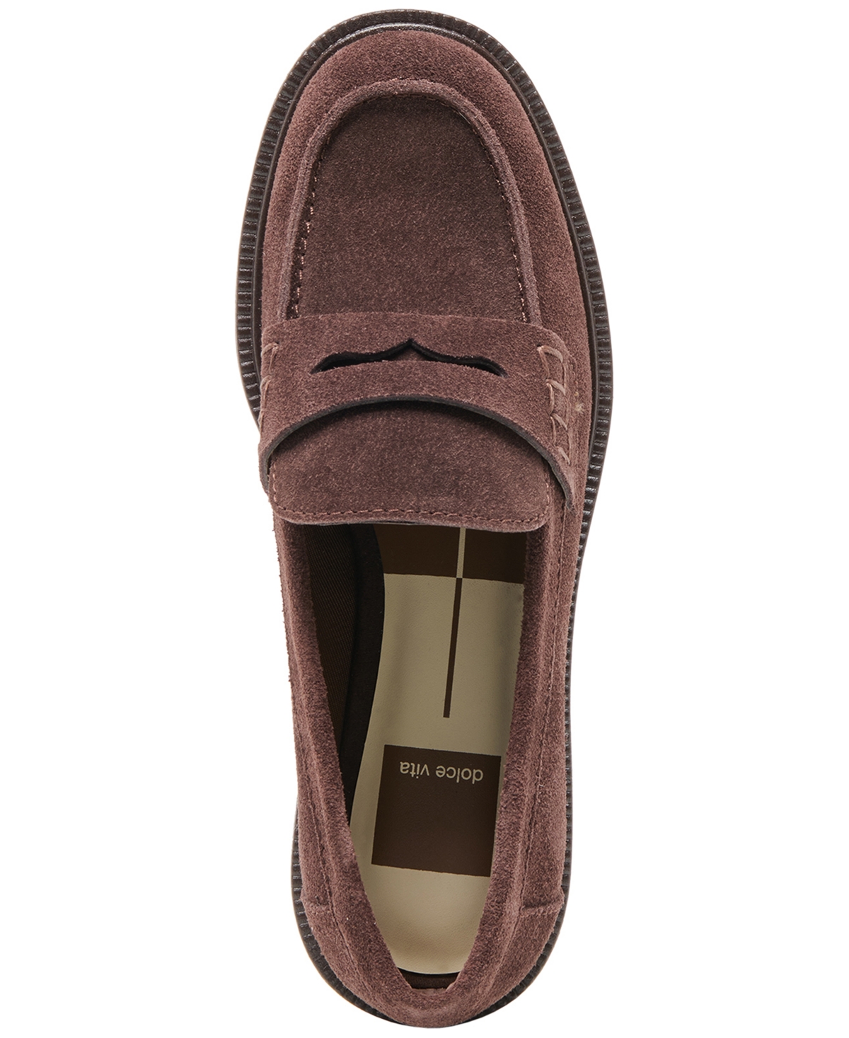 Dolce Vita Tiggy Loafers Mahogany Suede In Brown