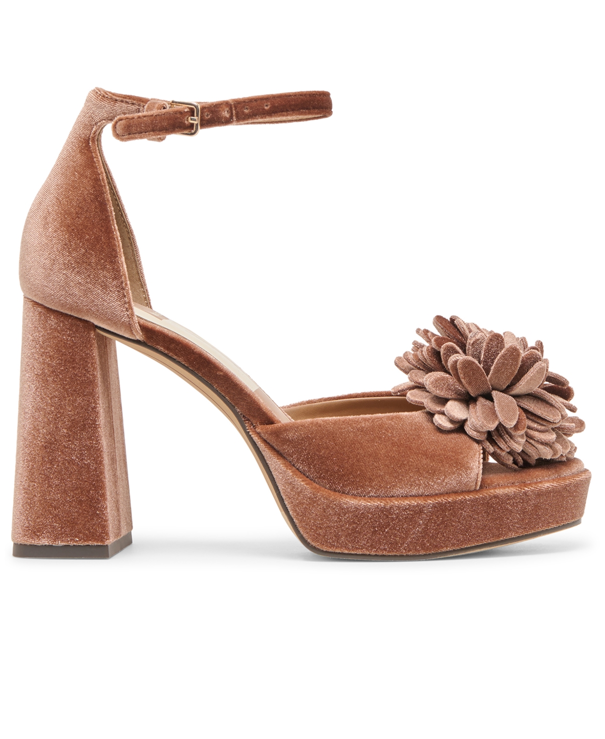 Dolce Vita Perel Platform Ankle Strap Sandal In Brown