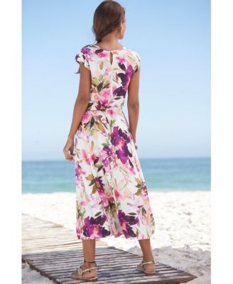 Women's A-Line Flutter Sleeve Romantic Dress