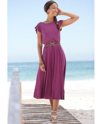 Women's A-Line Flutter Sleeve Romantic Dress