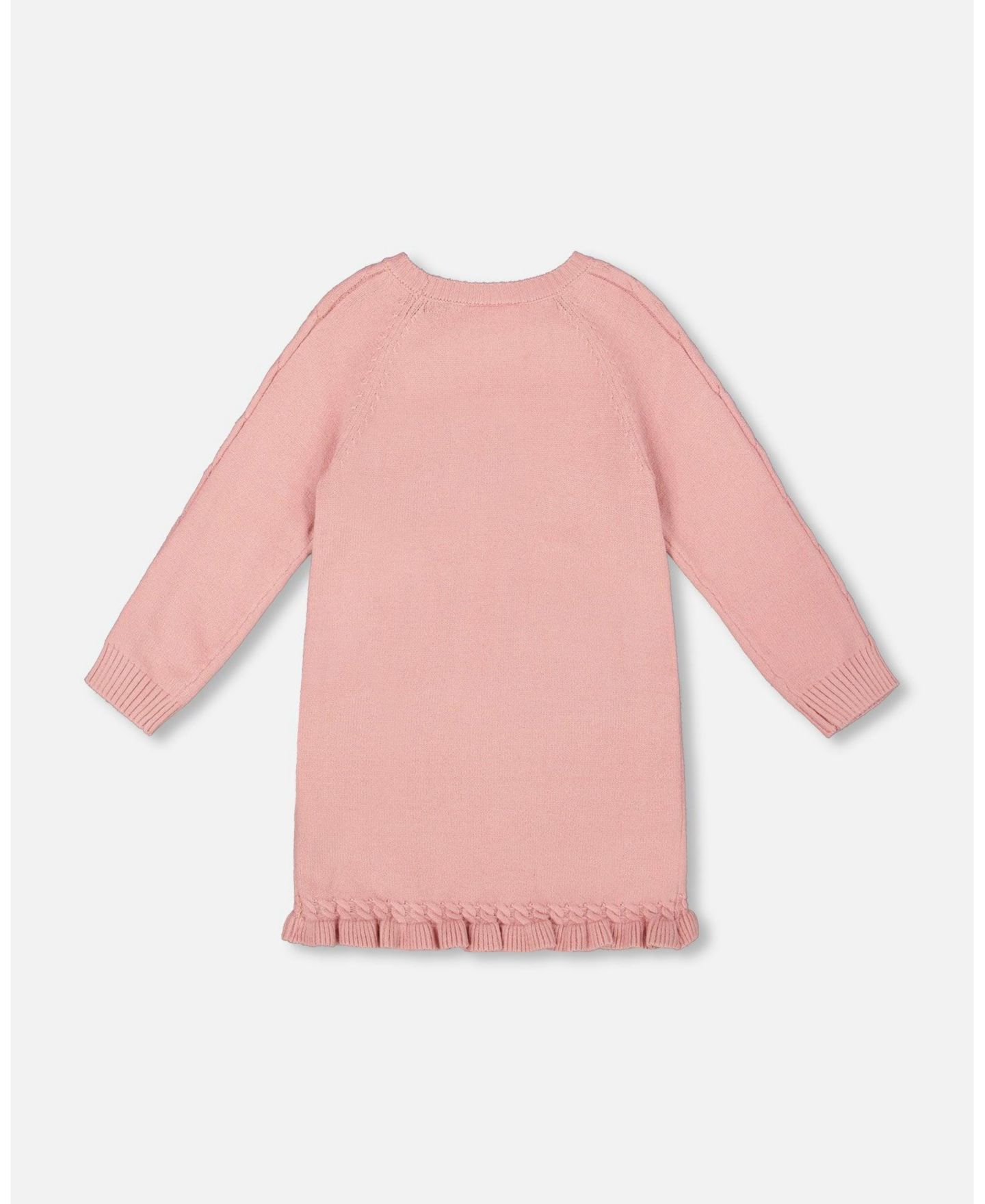 Платье Deux par Deux Knitted Dress Dusty Pink with Unicorn Intarsia - Toddler Child для девочек, цвет: Пыльный розовый — фото 4