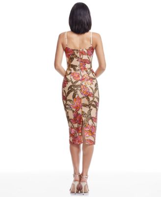 Women's Blakely Sweetheart-Neck Sequin Bodycon Midi Dress