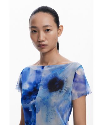 Women's Ribbed tulle T-shirt