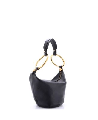 Small Bracelet Zip Shoulder Bag Leather