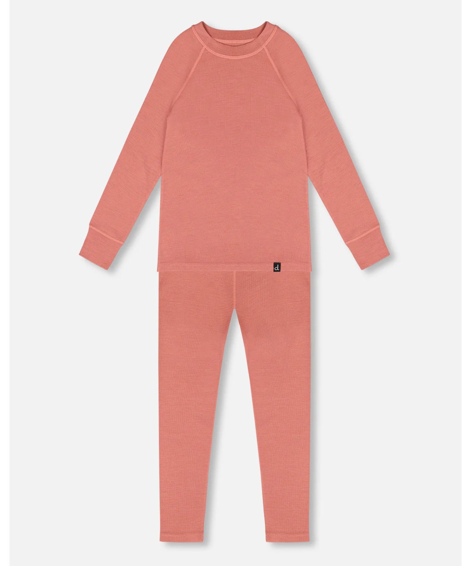Girl Merino Wool Base Layer Set Dusty Pink - Toddler|Child