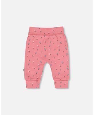 Baby Girl Cotton Evolutive Pant Pink Floral - Baby
