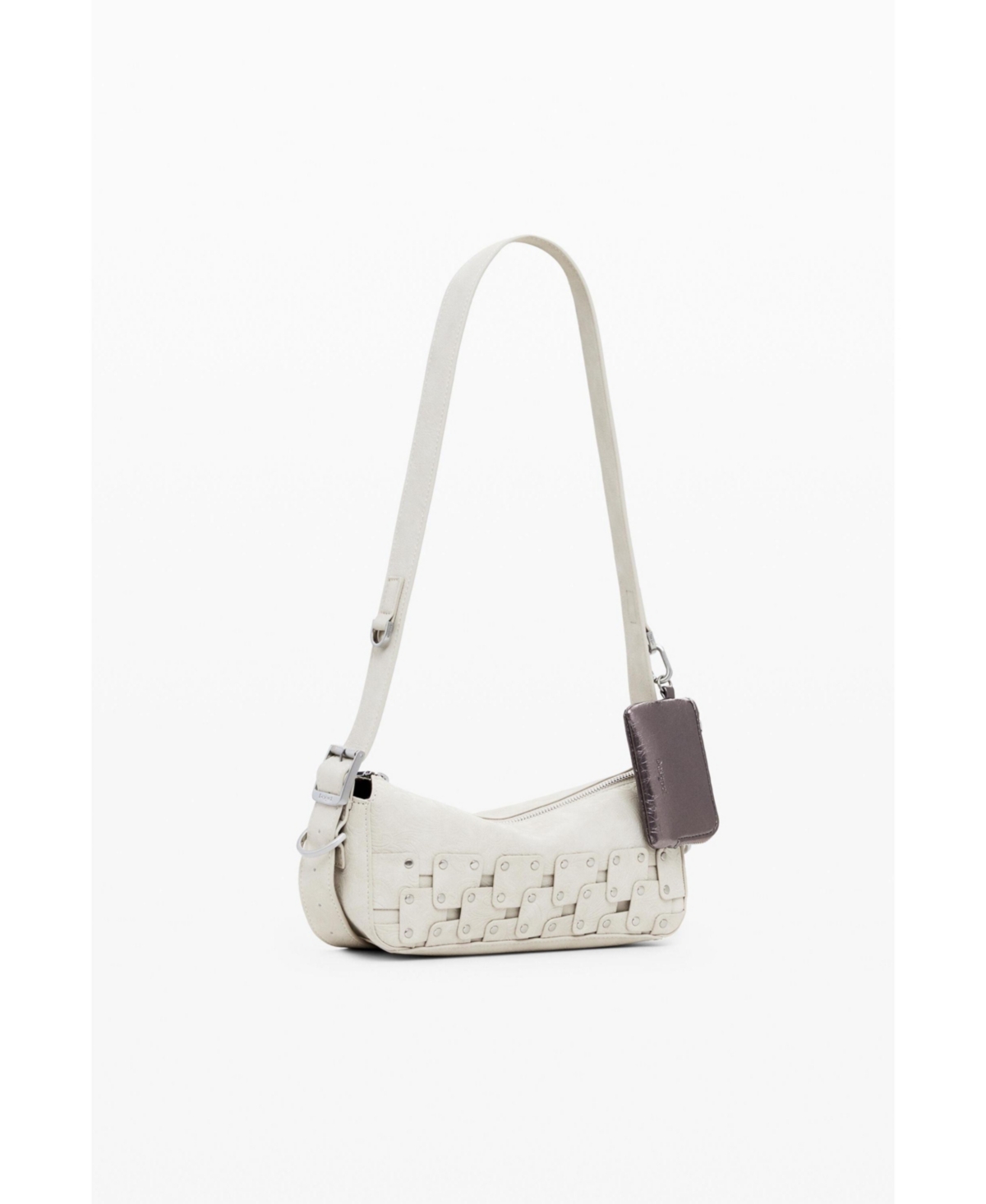 Desigual Women's Small studded patch baguette bag