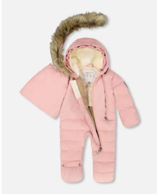 Baby Girl One-Piece Baby Snug Snowsuit Designed for Car Seat Pink - Baby|Toddler