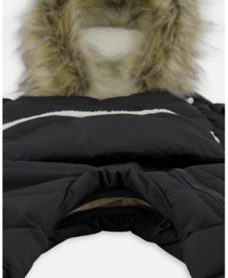 Baby Unisex One-Piece Baby Snug Snowsuit Designed for Car Seat Black - Baby|Toddler