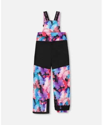 Girl Two-Piece Play Snowsuit Black Butterfly Print - Toddler|Child