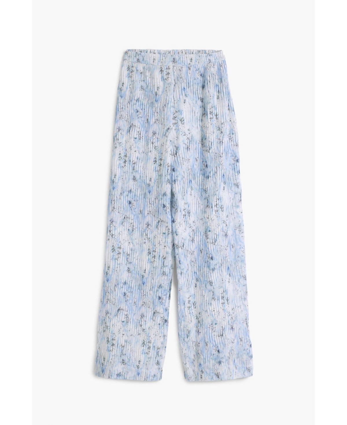 Desigual Pleated Pull-on Pants In Blue