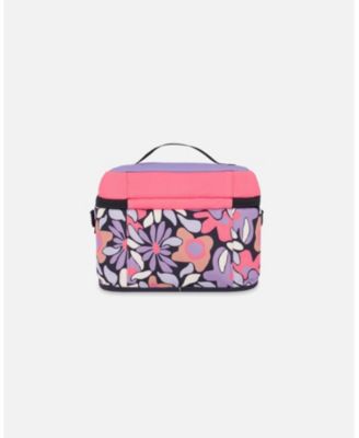 Girl Lunch Box Black Retro Flower Print - Toddler|Child