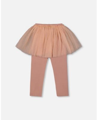 Toddler Girls Leggings with Tulle Skirt Dusty Pink - Toddler|Child