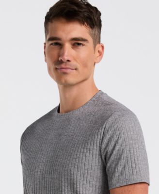 Men's Slim-Fit Ribbed T-Shirt