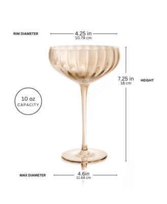 Modern Coupe Glasses, Set of 4