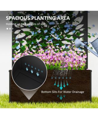 Garden Box with Privacy Panel, Outdoor Planter Box for Garden
