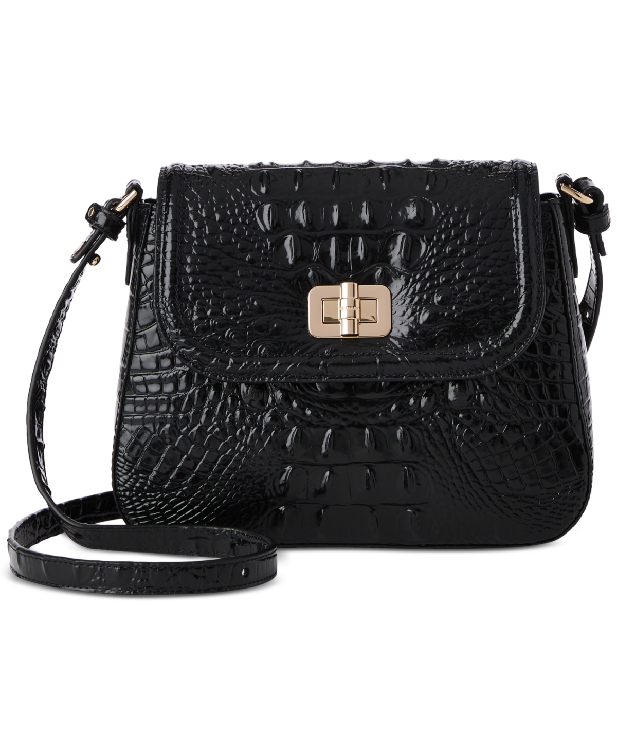 Brahmin Gianna Leather Melbourne Crossbody In Black
