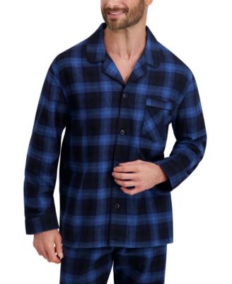 Men's Flannel Button Down Pajama Sleep Set