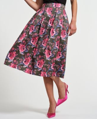 Women's Sateen Midi Full Skirt